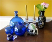 Lot of Cobalt Blue Glass Pieces