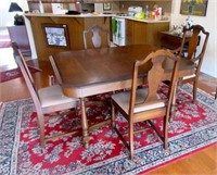 Fine Antique Dining Room Table and Chairs Set