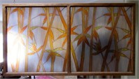 Bamboo Faux Stained Glass Plastic Panels