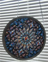 Stunning Hand Made Glass Rose Window