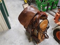 H.H. HEISER SADDLE, CHAPPS, AND GUNBELT,