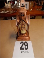 COPPER CHURCH CANDLE HOLDER