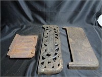 3pc Cast Iron Items for a Stove