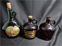 3pc Glass Bottle Lot