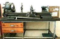 Craftsman Lathe w/Work Bench & Attachments