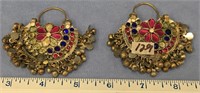 Pair of dangle earrings, resembles middle eastern