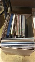 Box lot of vintage record albums including Nat