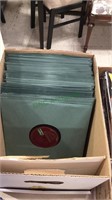 Box lot of vintage record albums  including many