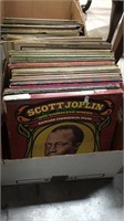 Box lot of record albums including many vintage