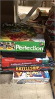 Stack of six kids games including balloon