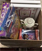 Box lot of items including Winnie the Pooh items