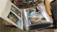 Large notebook filled hundreds of postcards ,