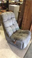 Over stuffed green gray rocking Chair