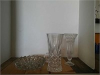 Glass vases and bowls