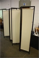 2 Cloth & Metal Room Dividers 17"Panels 71.5H