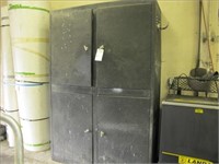 60" 4-DOOR METAL SHOP CABINET W/CONTENTS