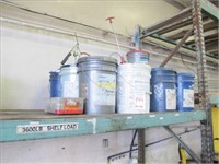 LOT, PARTIAL 5 GAL BUCKETS OF GEAR LUBE GREASE,