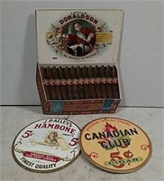 Cardboard cigar advertising