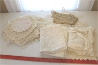 Selection of Doilies, Lace Drapes and Tabecloths