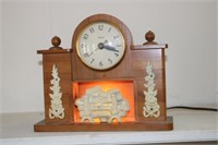 Lighted Wooden Clock