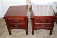 Pair of Mahogany Stained End Tables