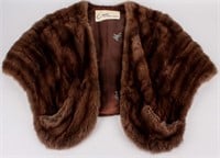 1950s Mink Fur Shoulder Stole, Cownie Cadwallader