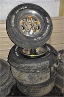 4PC TURBO 215/70/15 TIRES AND WHEELS