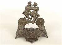 Advertising Inkwell With Couple On A Tandem