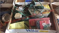 Box of misc. Christmas extension cords, timer