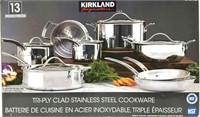 13pc. Tri-Ply Clad Stainless Steel Cookware