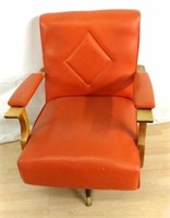 Vintage Swivel Rocking Chair Orange