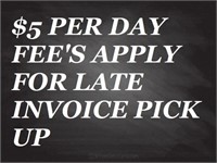 Late Invoice Pick Up Results In Fee's