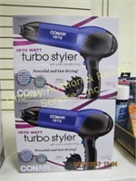 2 Conair hair dryers (turbo stylers)