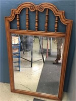 Old style mirror wood