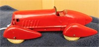 Red  Metal Car with Rubber Wheels