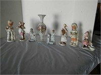 Assorted Figurines with a vase