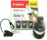 Canon Genuine Ink, Pencil Sharpener & Booklight