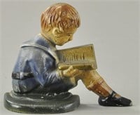 BOY READING BOOKENDS - DESIGN BY MAXFIELD PARRISH