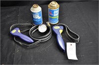 AIR TANK HOSE, OIL FILTER WRENCH,AND 2 CAN #12