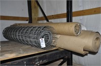 WIRE FENCE AND ROLLS OF PAPER