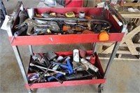 METAL TOOL CART AND CONTENTS