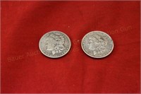 (2) Morgan Silver Dollars - 1883s, 1890o