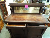 Buffet with Mirror - 4 Drawers and 2 Doors