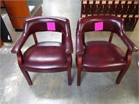 2 Burgundy Office Chairs