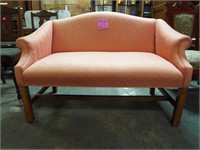 Upholstered Peach Setee