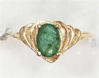 #32 14k Yellow Gold Emerald 0.95ct Ring
