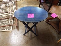 Blue Round Folding Table