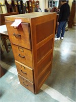 4 Drawer Oak File Cabinet