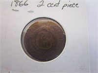 Coin - 1866 2¢ piece