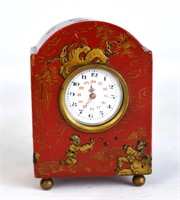 Red Lacquered Case Clock